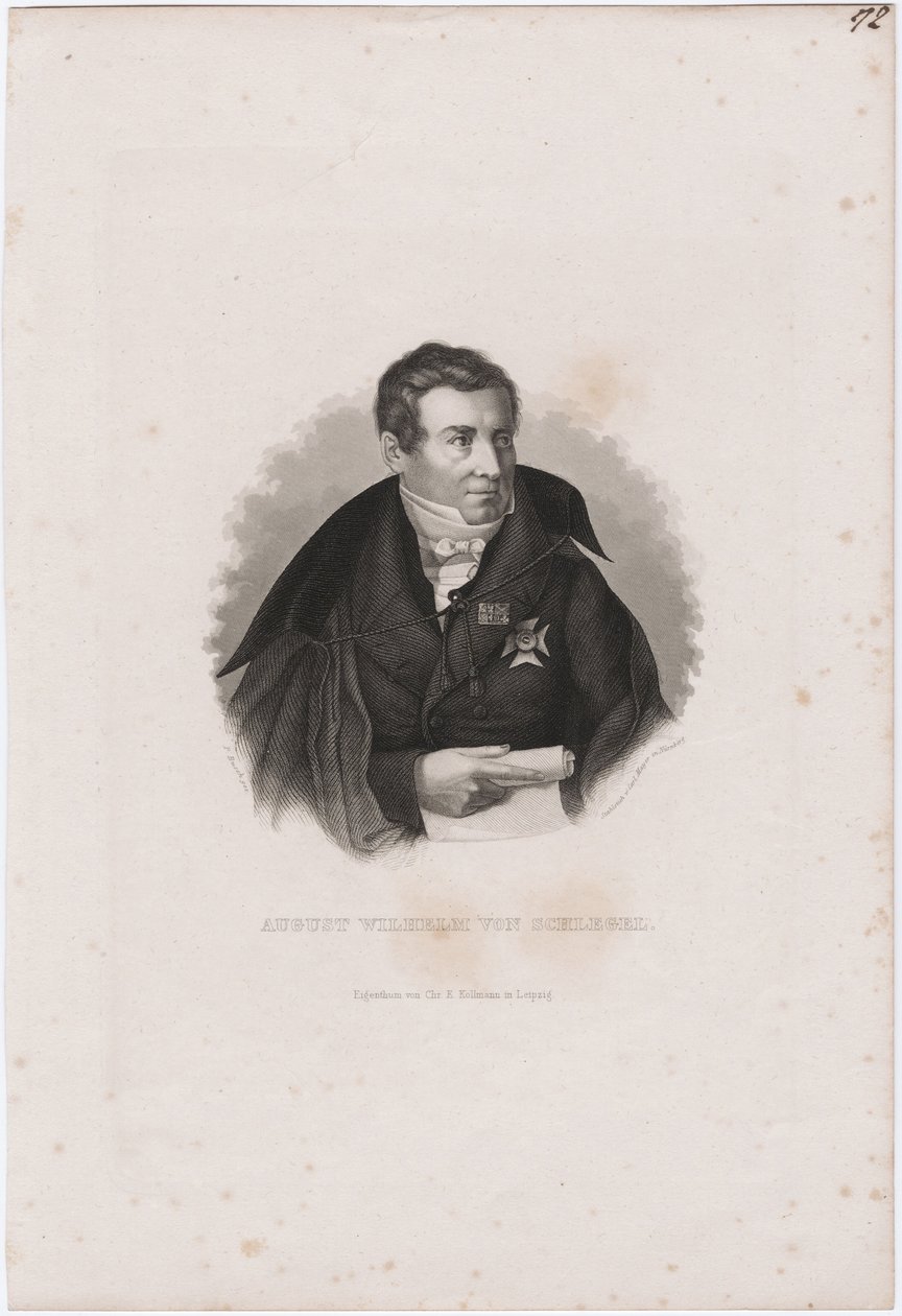 August Wilhelm von Schlegel by Carl Mayer