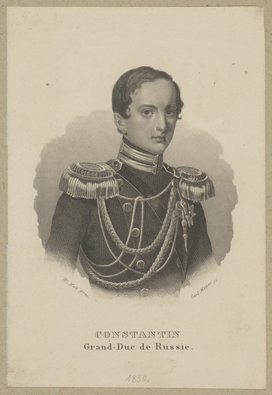 Konstanty Mikołajewicz Romanow (1827 Petersburg - 1892 Pawłowsk) – Grand Duke of Russia, General and Viceroy of the Kingdom of Poland, President of the State Council of the Congress Kingdom, Admiral of the Fleet by Carl Mayer
