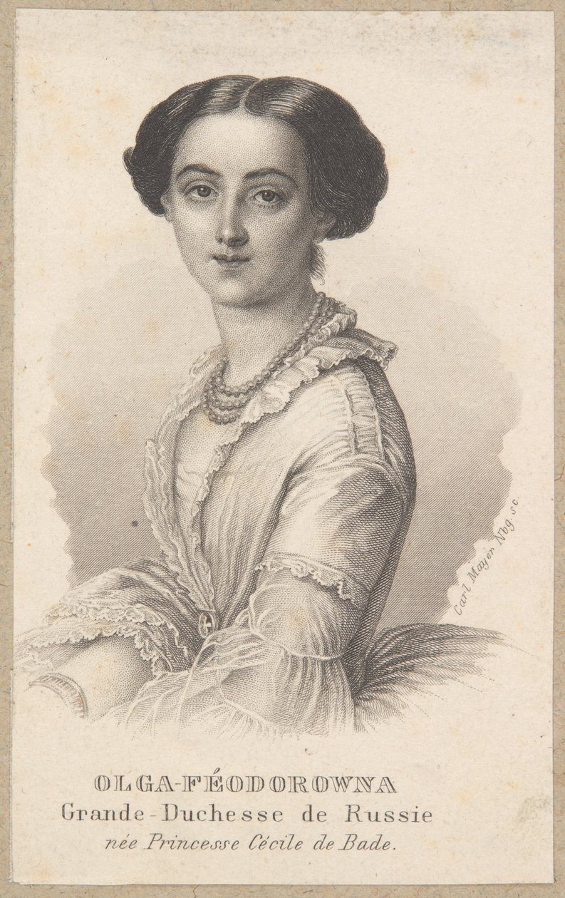 Grand Duchess Olga Feodorovna of Russia by Carl Mayer