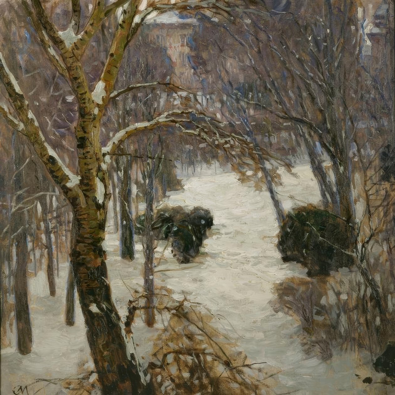Heiligenstadt Park in Winter by Carl Moll