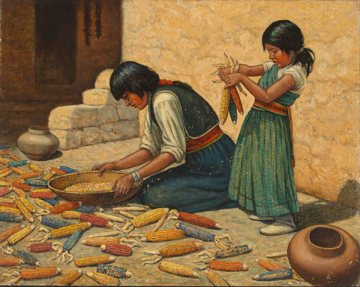 Drying Corn by Carl Moon