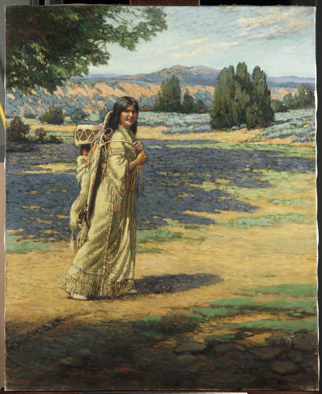 Indian woman with papoose by Carl Moon