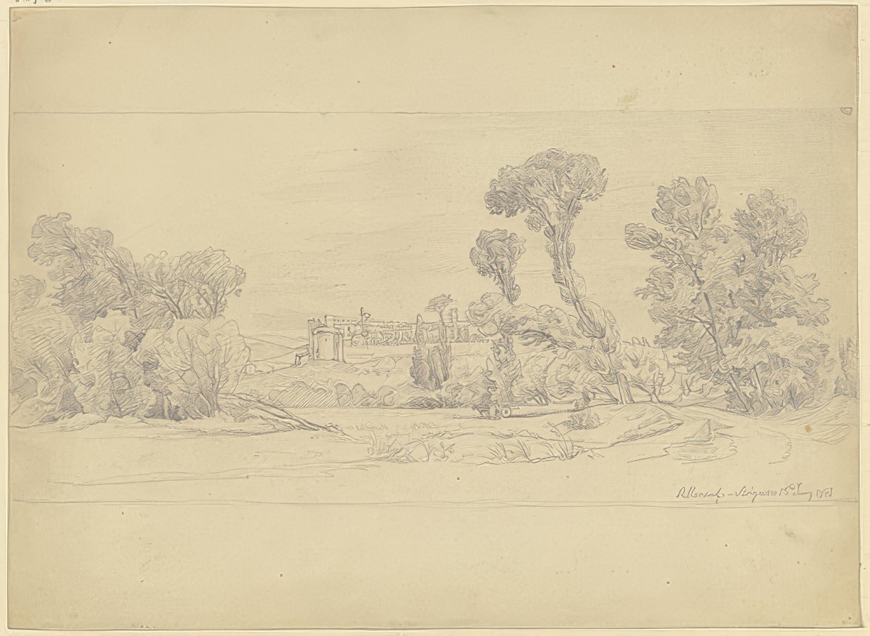 Tree Study from the Area of Villeneuve near Avignon by Carl Morgenstern