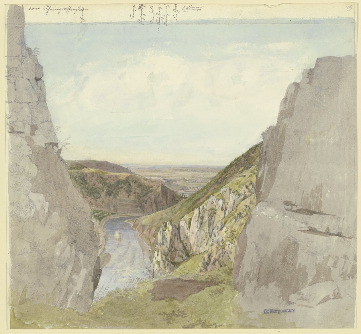 View from Rheingrafenstein into the Nahe Valley by Carl Morgenstern