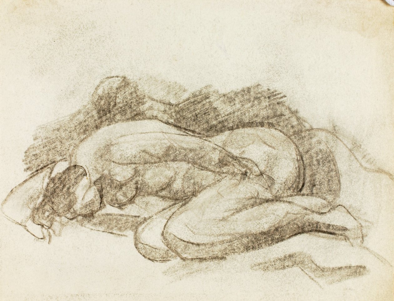 Female Nude Lying Down by Carl Newman
