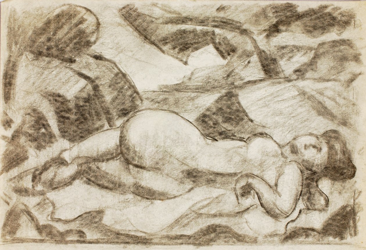 Female Nude, Reclining by Carl Newman