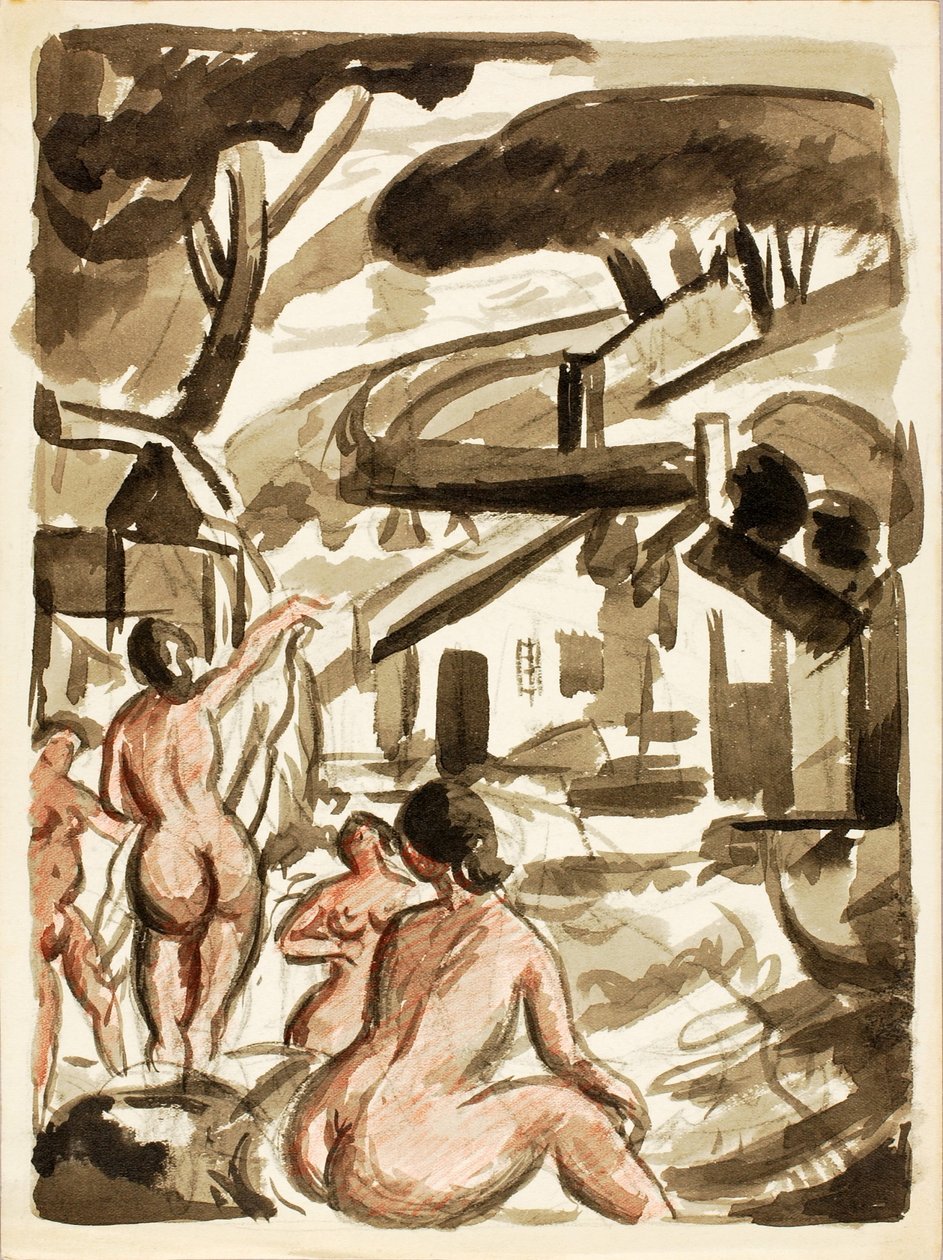 Group of Four Female Nudes by Carl Newman