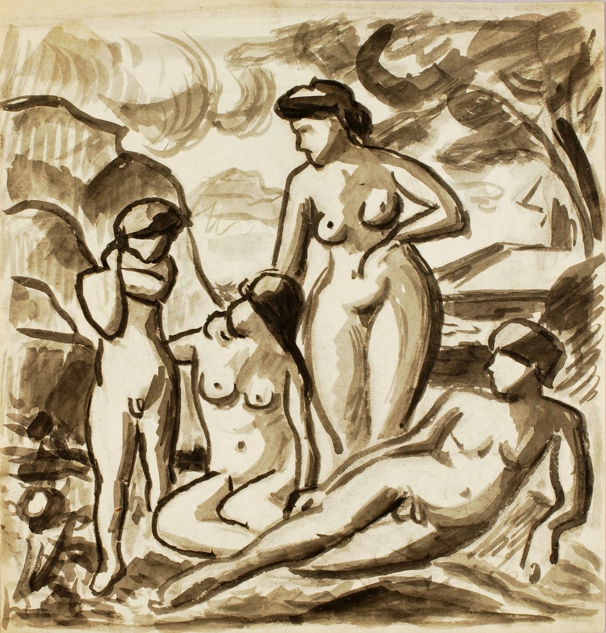 Group of Nudes by Carl Newman