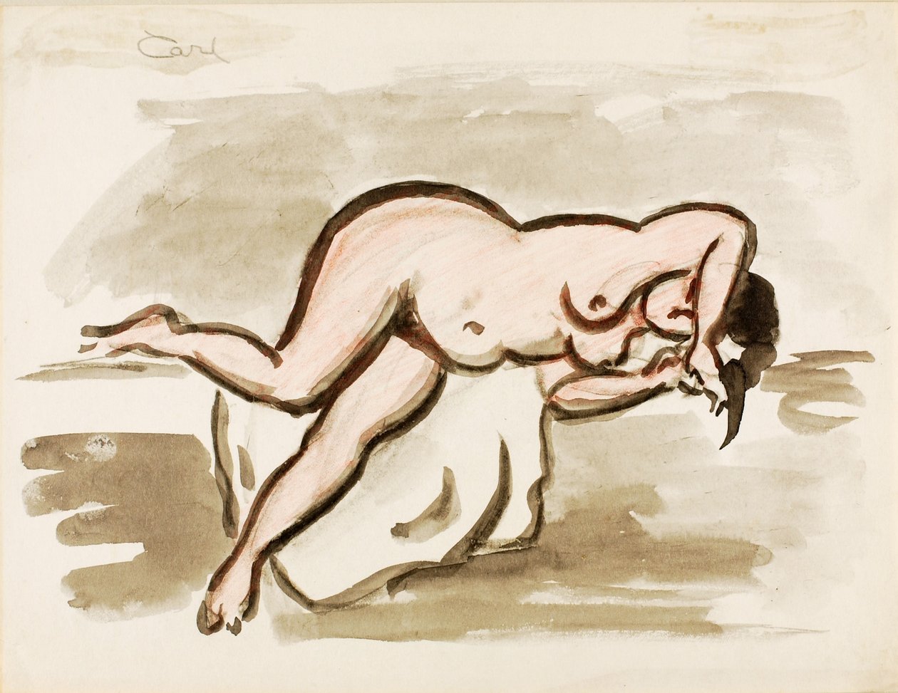 Reclining Female Nude by Carl Newman