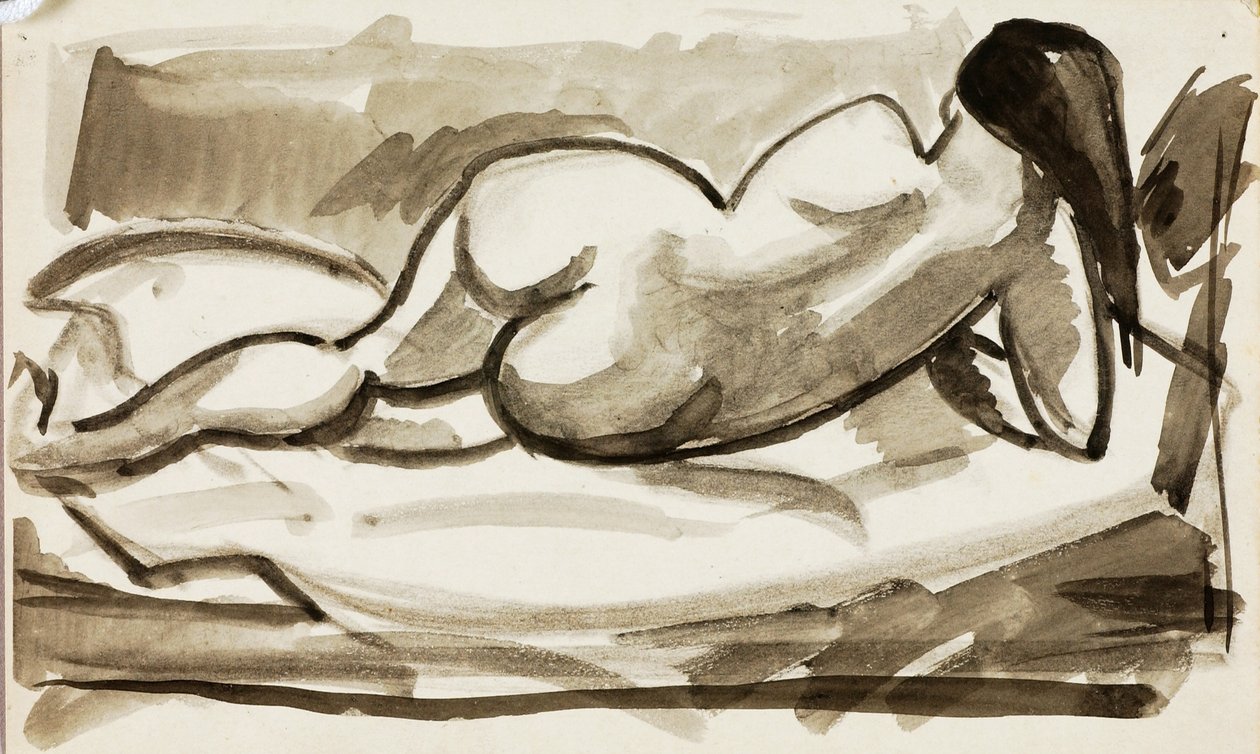 Reclining Female Nude by Carl Newman