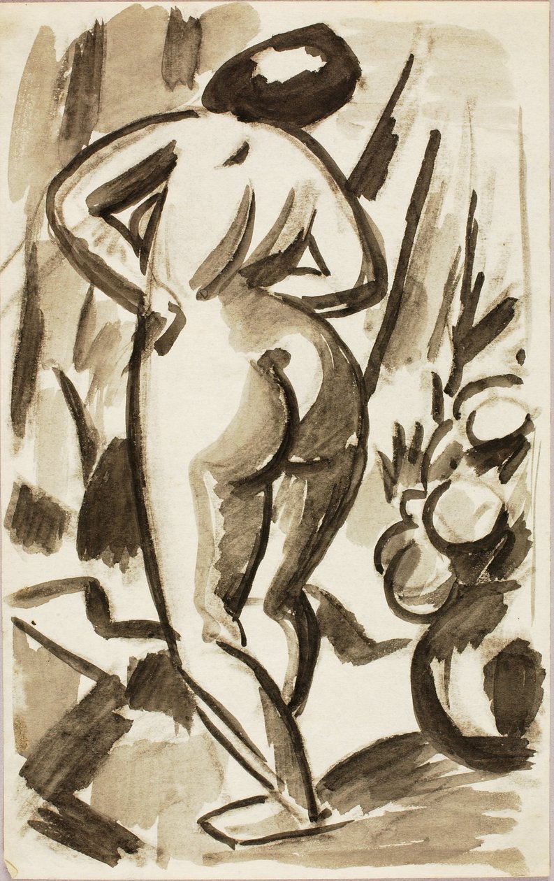 Standing Female Nude by Carl Newman