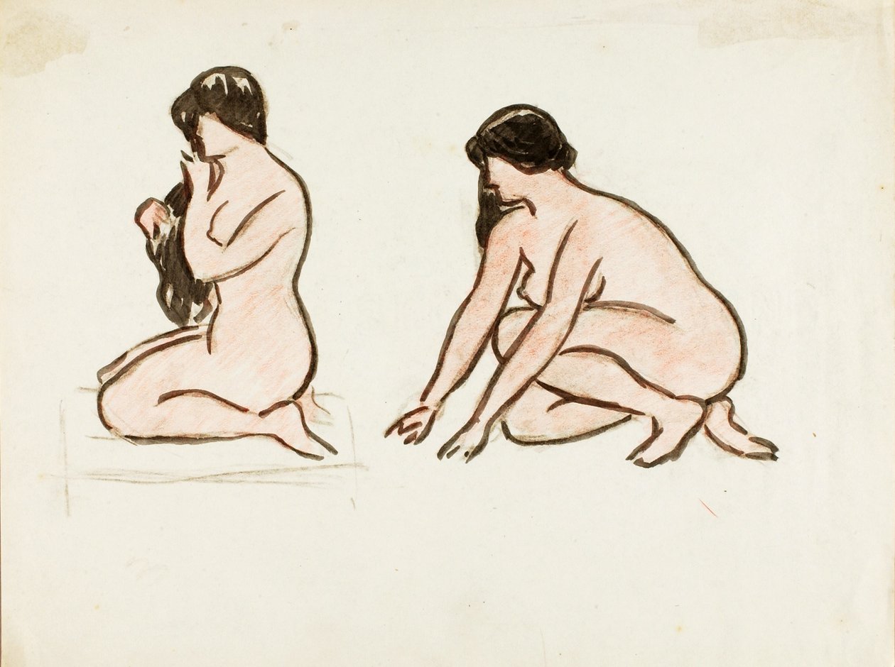 Two Female Nudes by Carl Newman