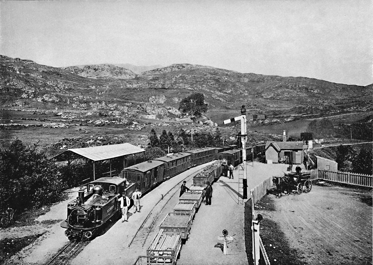 Ffestiniog Railway: Tan-Y-Bwlch Station, c1896 by Carl Norman