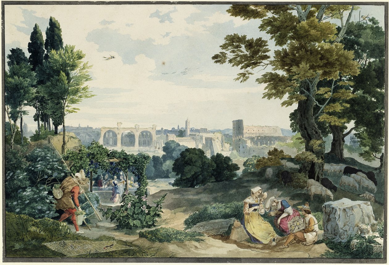 View of the Roman Forum by Carl Philipp Fohr