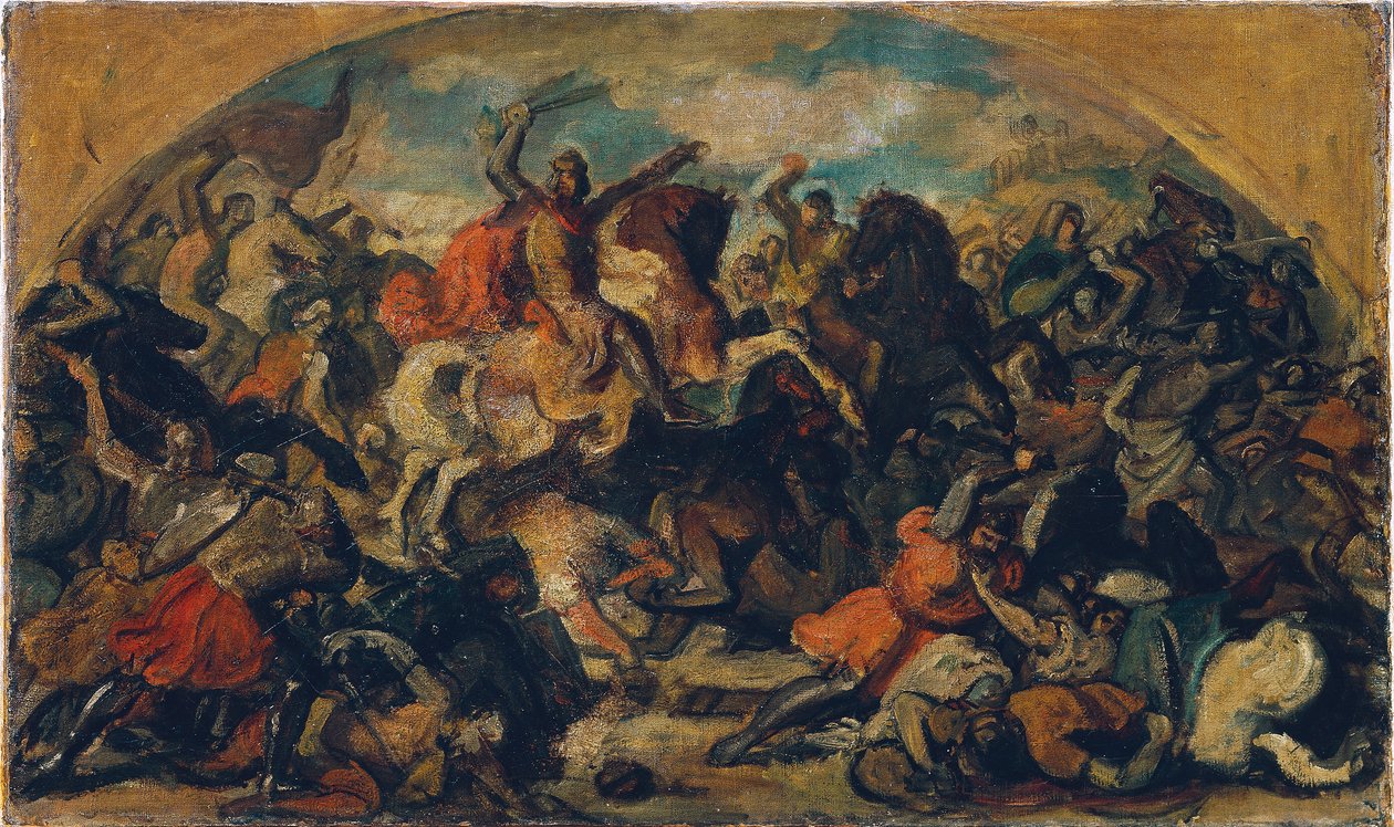 Frederick II the Quarrelsome (1219–1246) as Victor over the Mongols in the Battle of the Leitha near Wiener Neustadt on June 15, 1246 by Carl Rahl