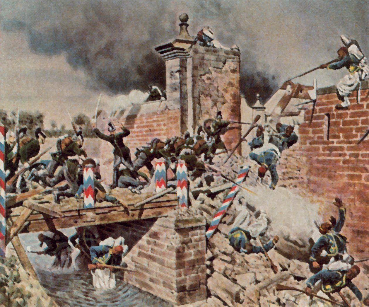 Storming of the Landau Gate in Weissenburg, 4 August 1870 by Carl Rochling