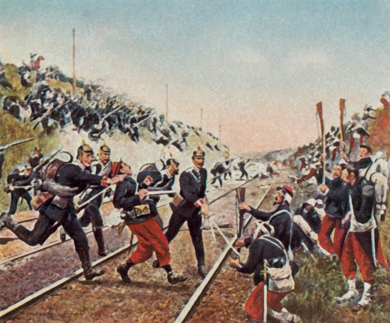 Storming of the Railway Embankment at Nuits by the Badeners by Carl Rochling