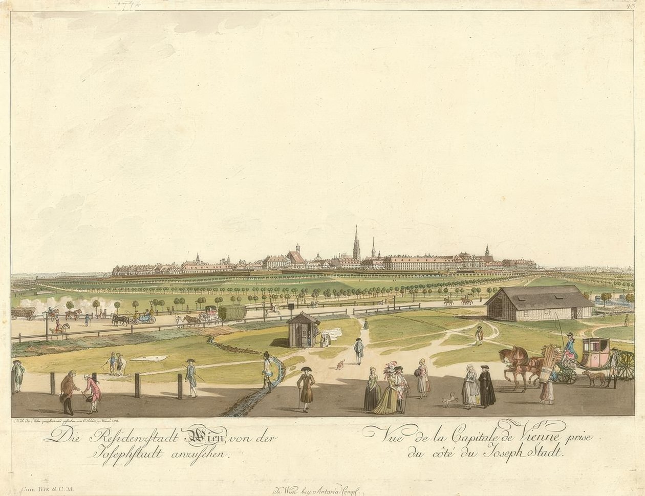 Vienna Seen from Josephstadt by Carl Schütz