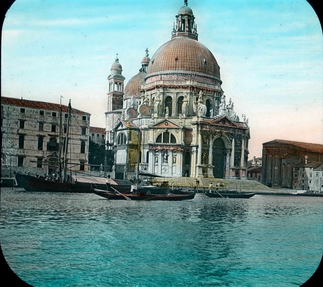 View to Basilica Santa Maria della Salute, Venice, Italy, circa 1910. Carl Simon Archive by Carl Simon