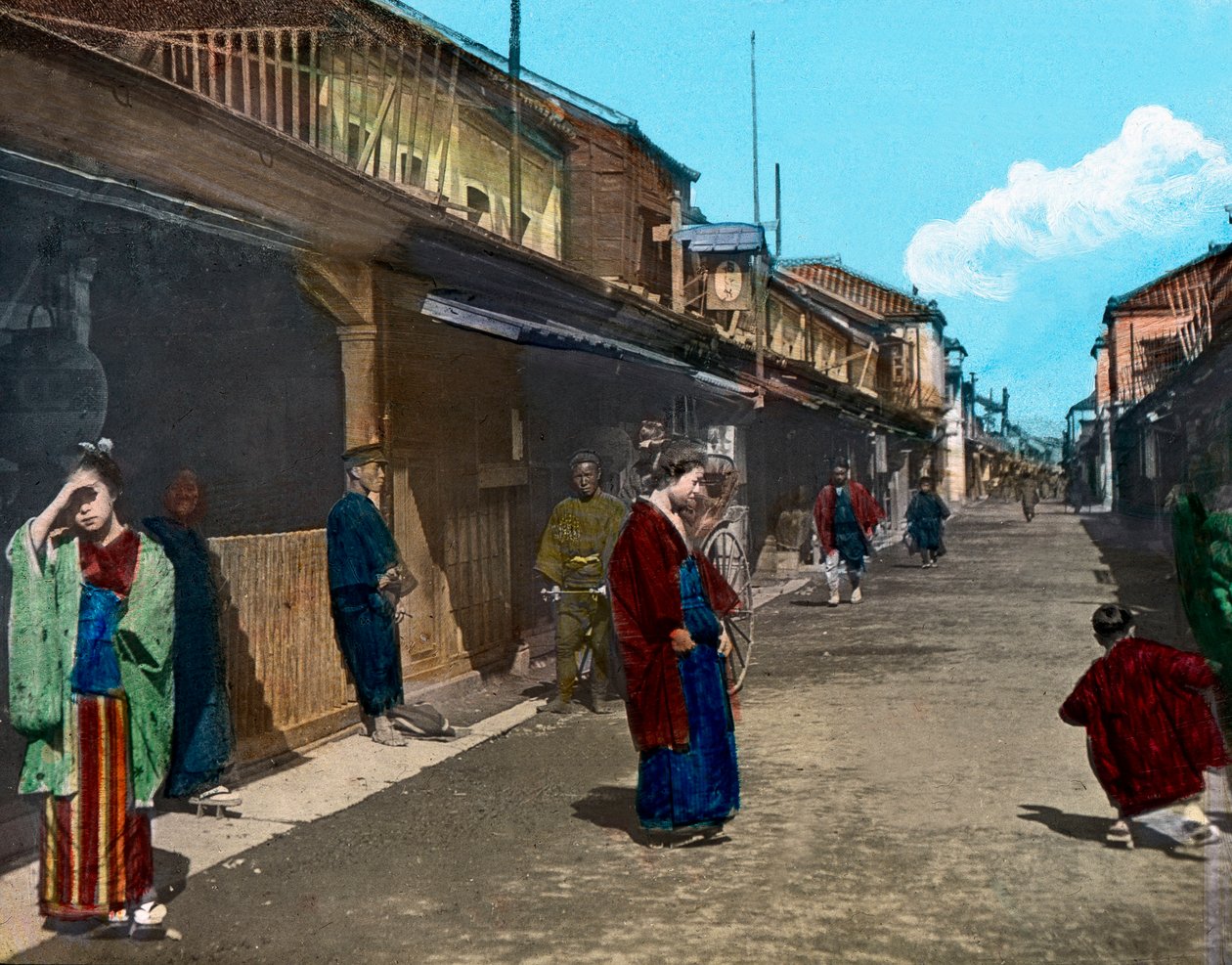 Street life in Tokyo, Honshu island, Kanto region, circa 1920 by Carl Simon