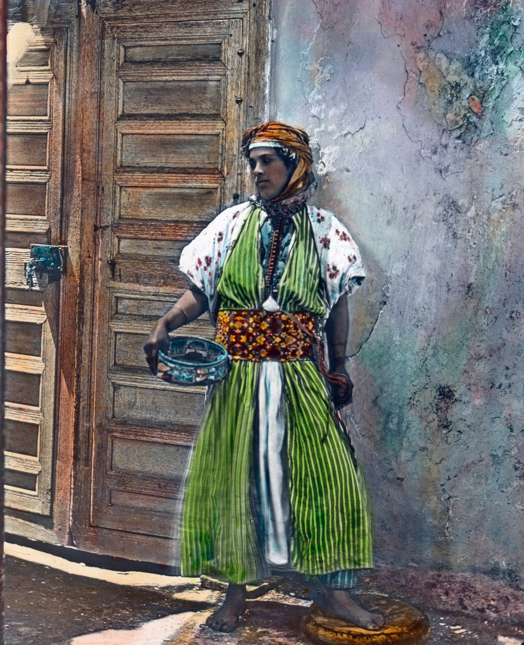 Kabyle Girl from the Berber Ethnic Group, Morocco, circa 1910. Carl Simon Archive by Carl Simon