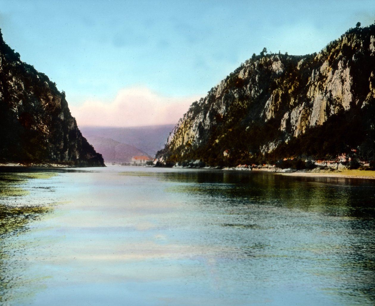 The Iron Gates, a gorge on the Danube river, Romania, circa 1920 by Carl Simon