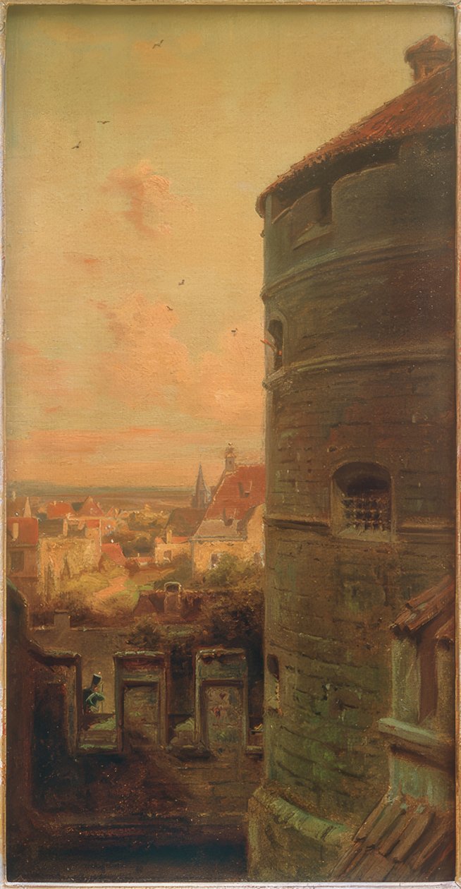 The Fault Tower in Rothenburg ob der Tauber by Carl Spitzweg