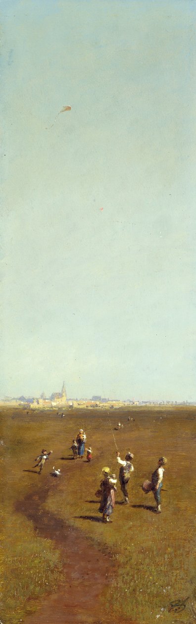 Kite Flying by Carl Spitzweg