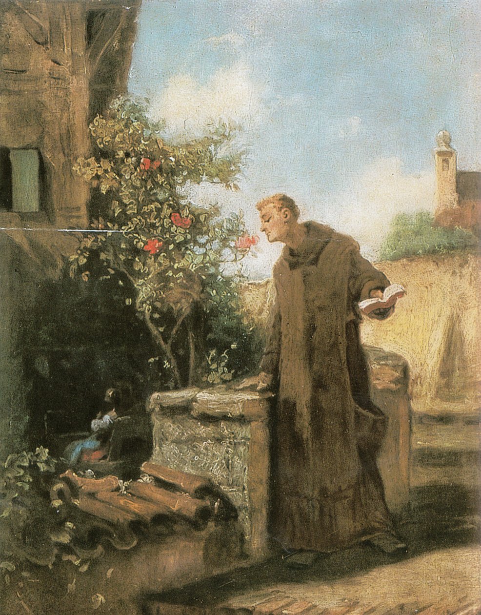 Monk Smelling a Rose by Carl Spitzweg