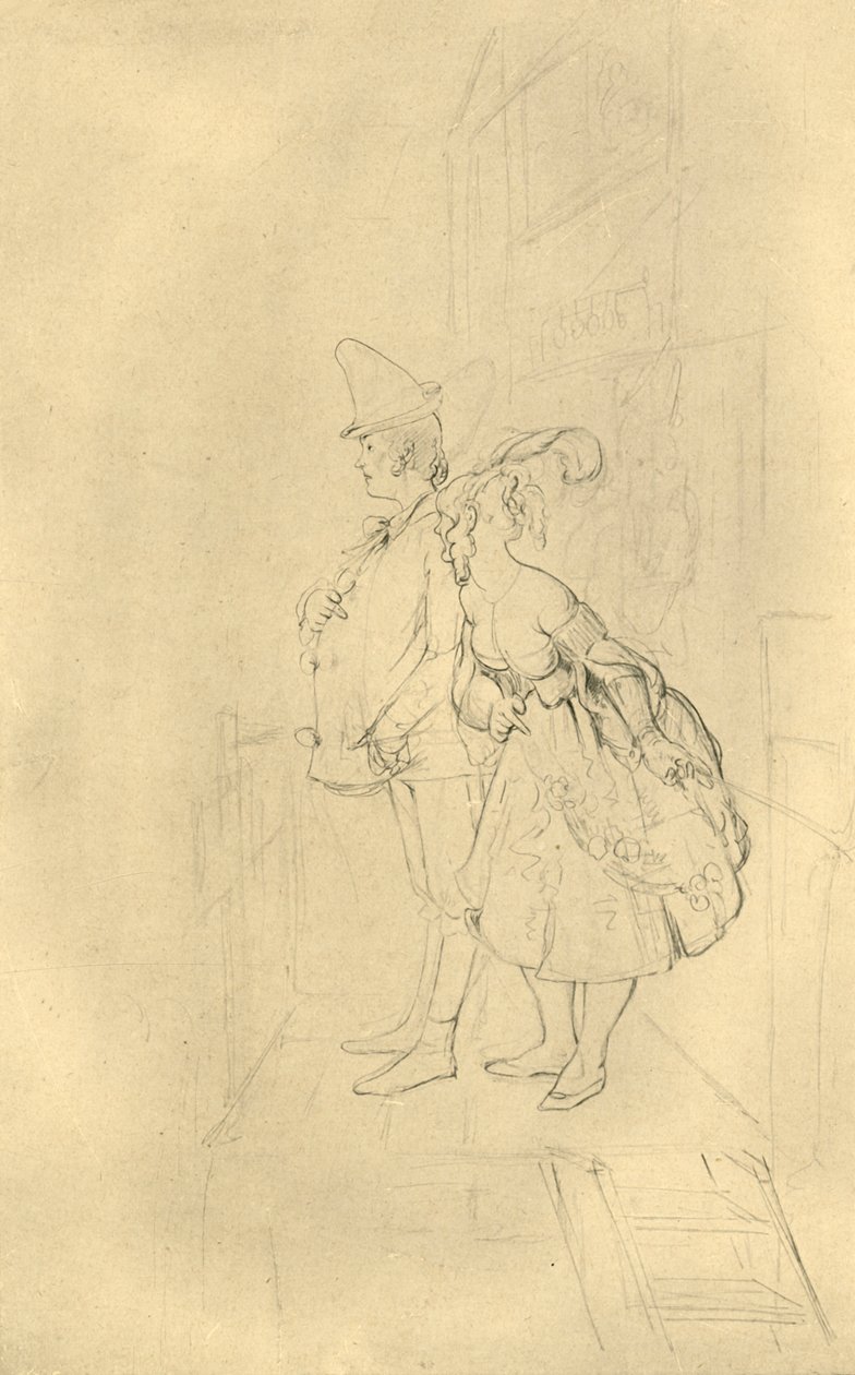 Treten Sie ein, meine Herrschaften!, mid-late 19th century, c1924.   by Carl Spitzweg