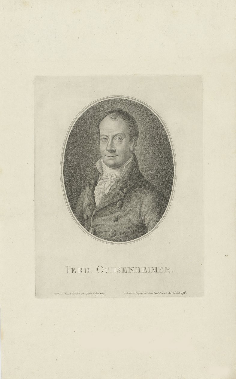 Portrait of Ferdinand Ochsenheimer by Carl Traugott Riedel