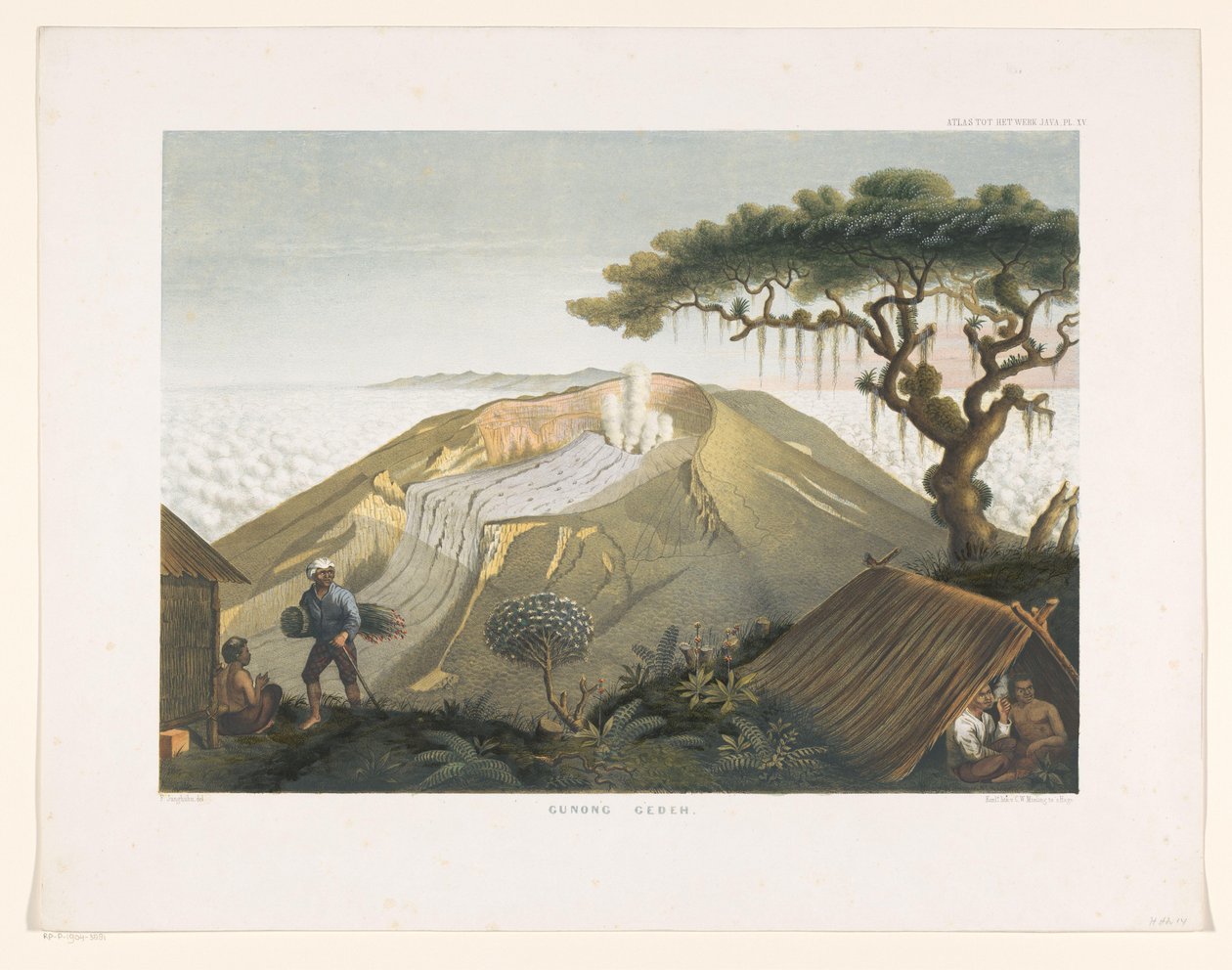 Mount Gede in West Java (Atlas to the work Java) by Carl Wilhelm Mieling (possibly)