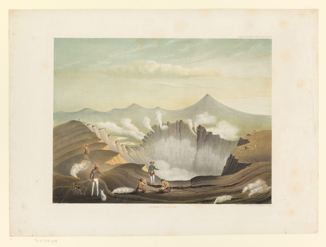 Guntur Volcano in West Java (Atlas of Plates Containing Eleven Picturesque Views, Belonging to the Work Java, Its Shape, Its Plant Cover and Internal Structure) by Carl Wilhelm Mieling (possibly)
