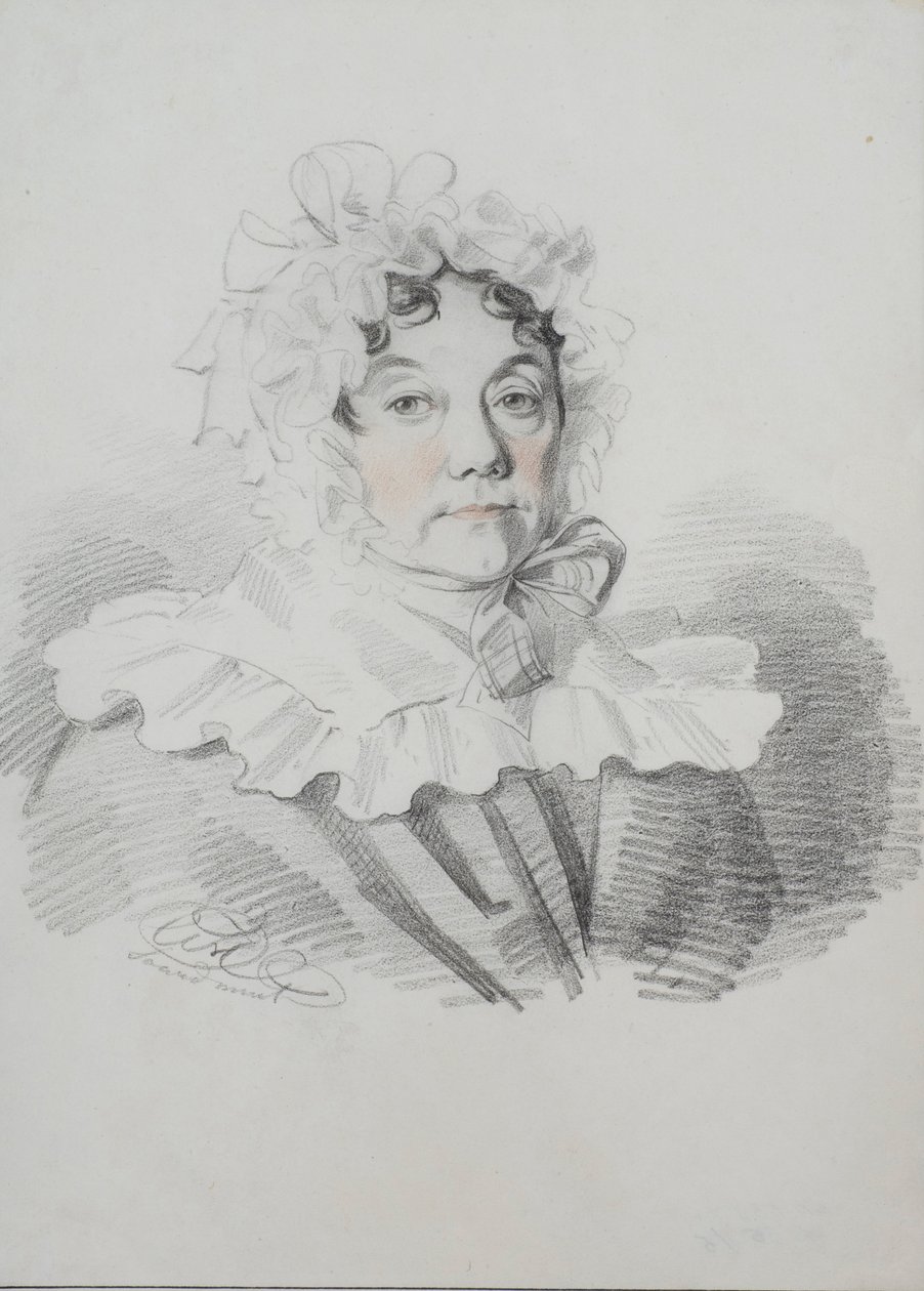 Portrait of Maria Ivanovna Rimskaya-Korsakova, née Naumova 1764-1832, 1820s by Carl von Hampeln