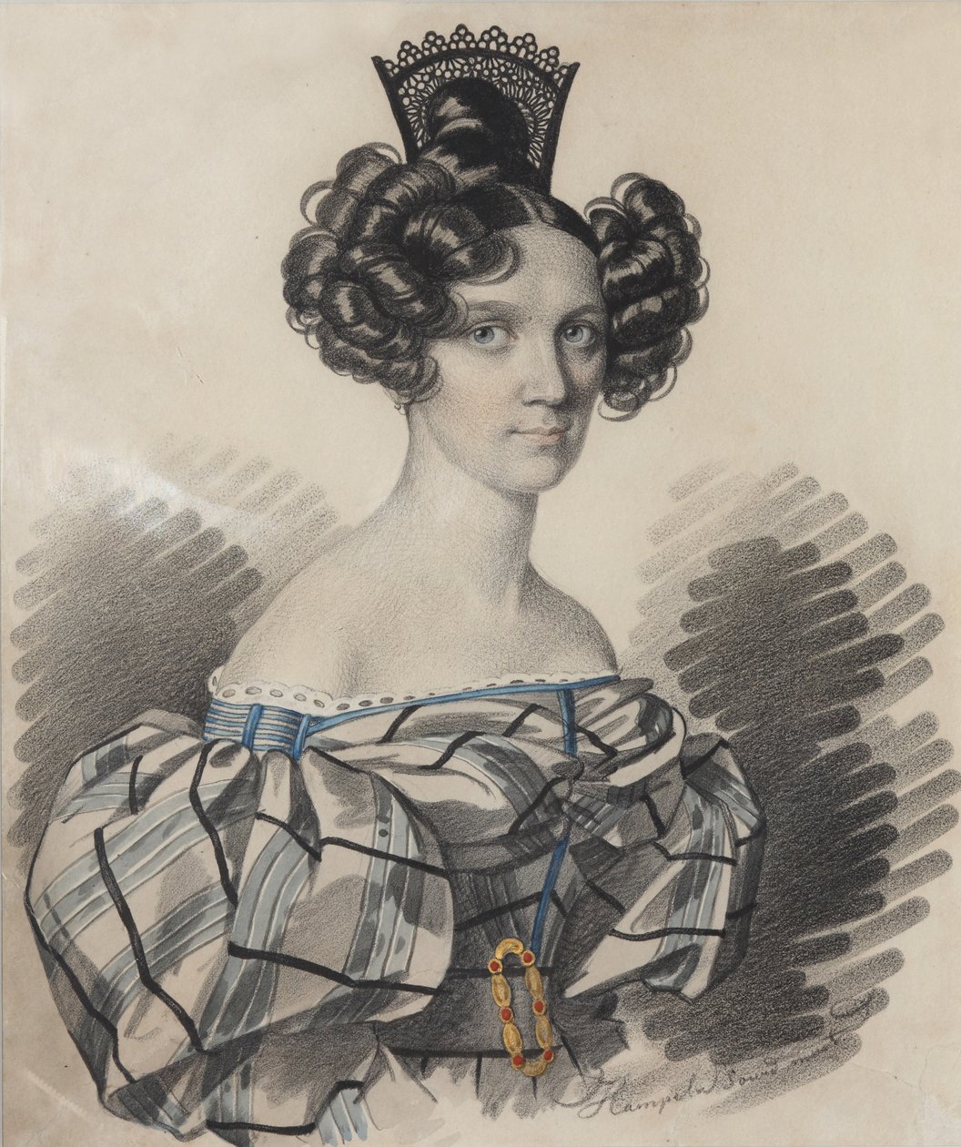 Portrait of Olga Nikolaevna Talyzina, née Zubova by Carl von Hampeln