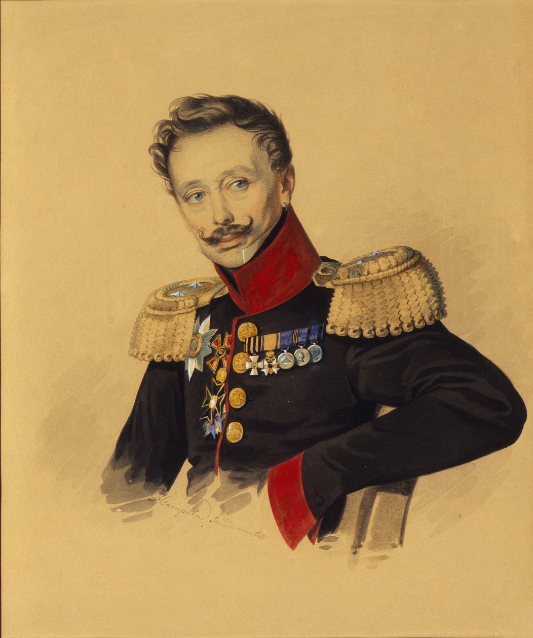 Portrait of Prince Fyodor Fyodorovich Gagarin by Carl von Hampeln