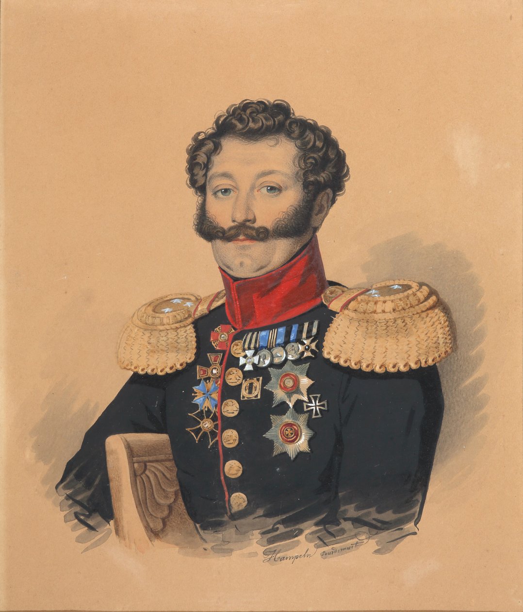 Portrait of Prince Stepan Alexandrovich Khilkov 1785-1854, after 1832 by Carl von Hampeln