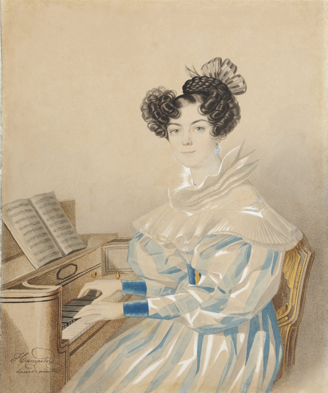 Portrait of Tatiana Petrovna Lvova née Poltoratskaya by Carl von Hampeln