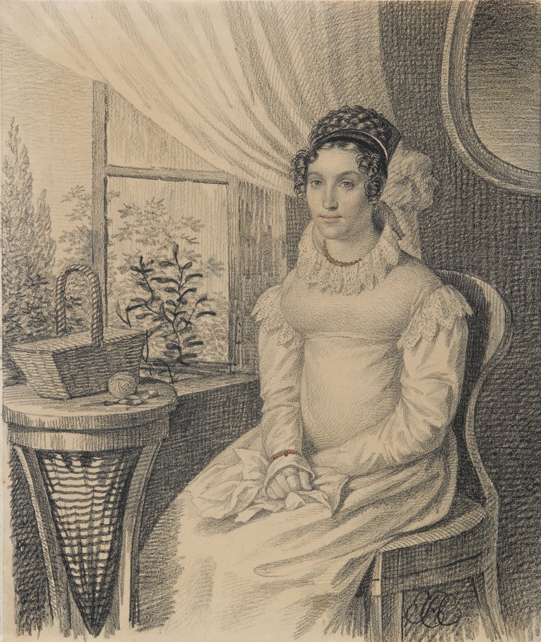 Portrait of Varvara Alexandrovna Korsakova, Early 1820s by Carl von Hampeln