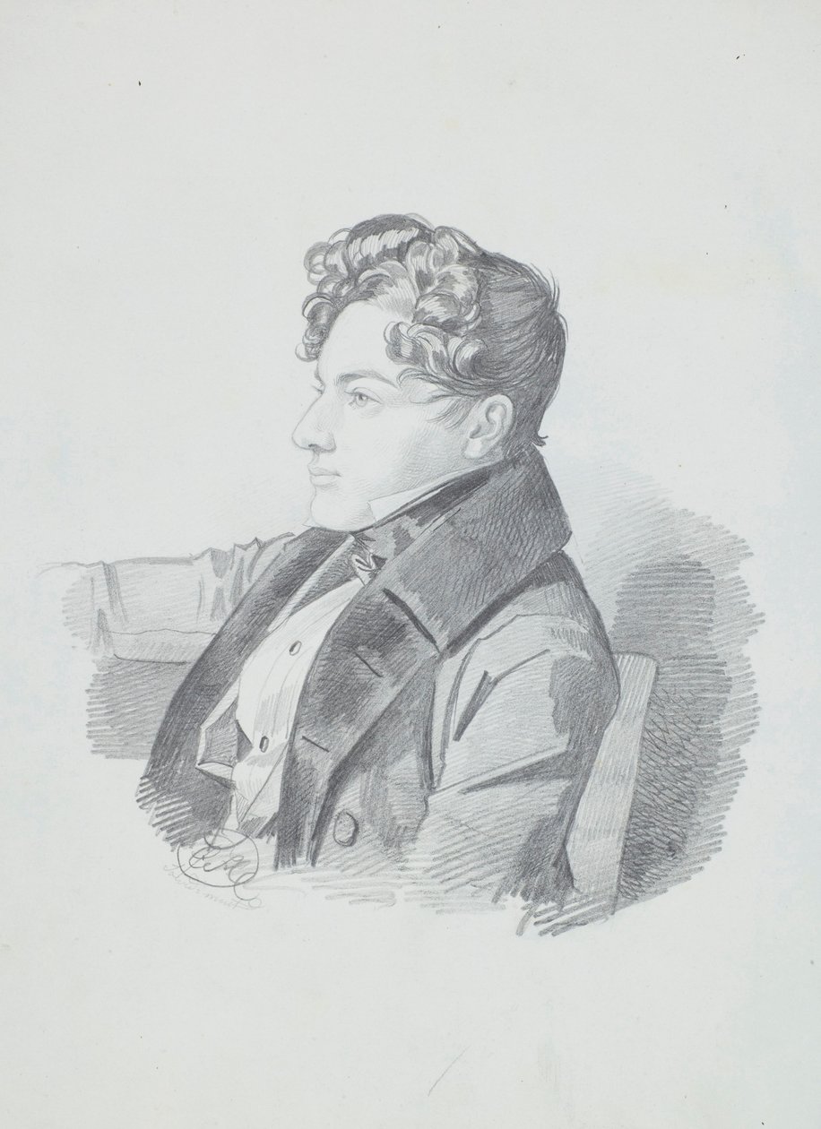 Portrait of Vasily Viktorovich Kochubey 1812-1850, c. 1832 by Carl von Hampeln