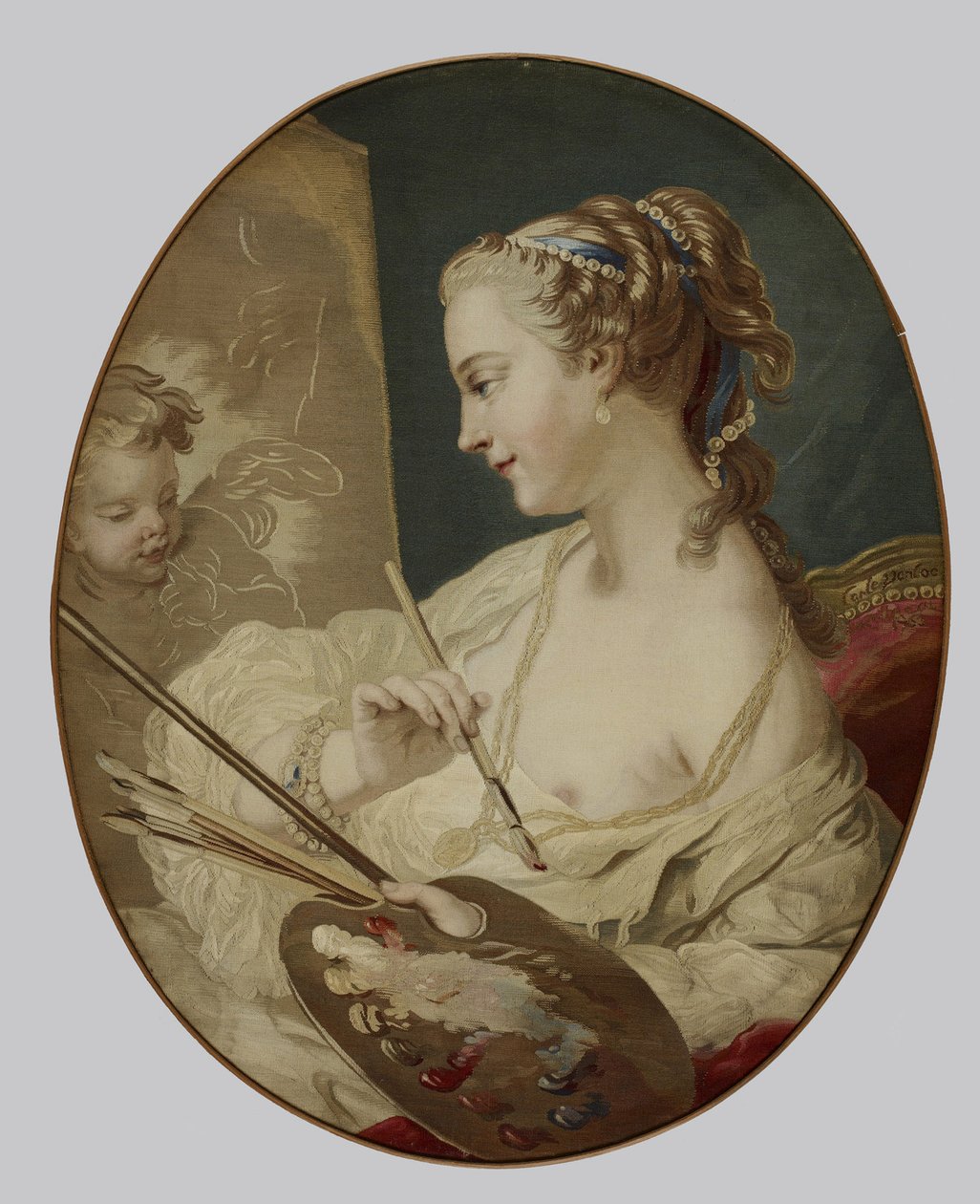Allegorical Figure of a Woman Representing Painting, 1763 by Carle van after Loo