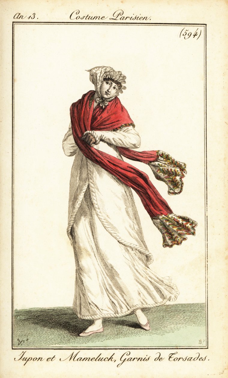 Woman in Petticoat and Mamluk Overdress, Paris by Carle (after) Vernet