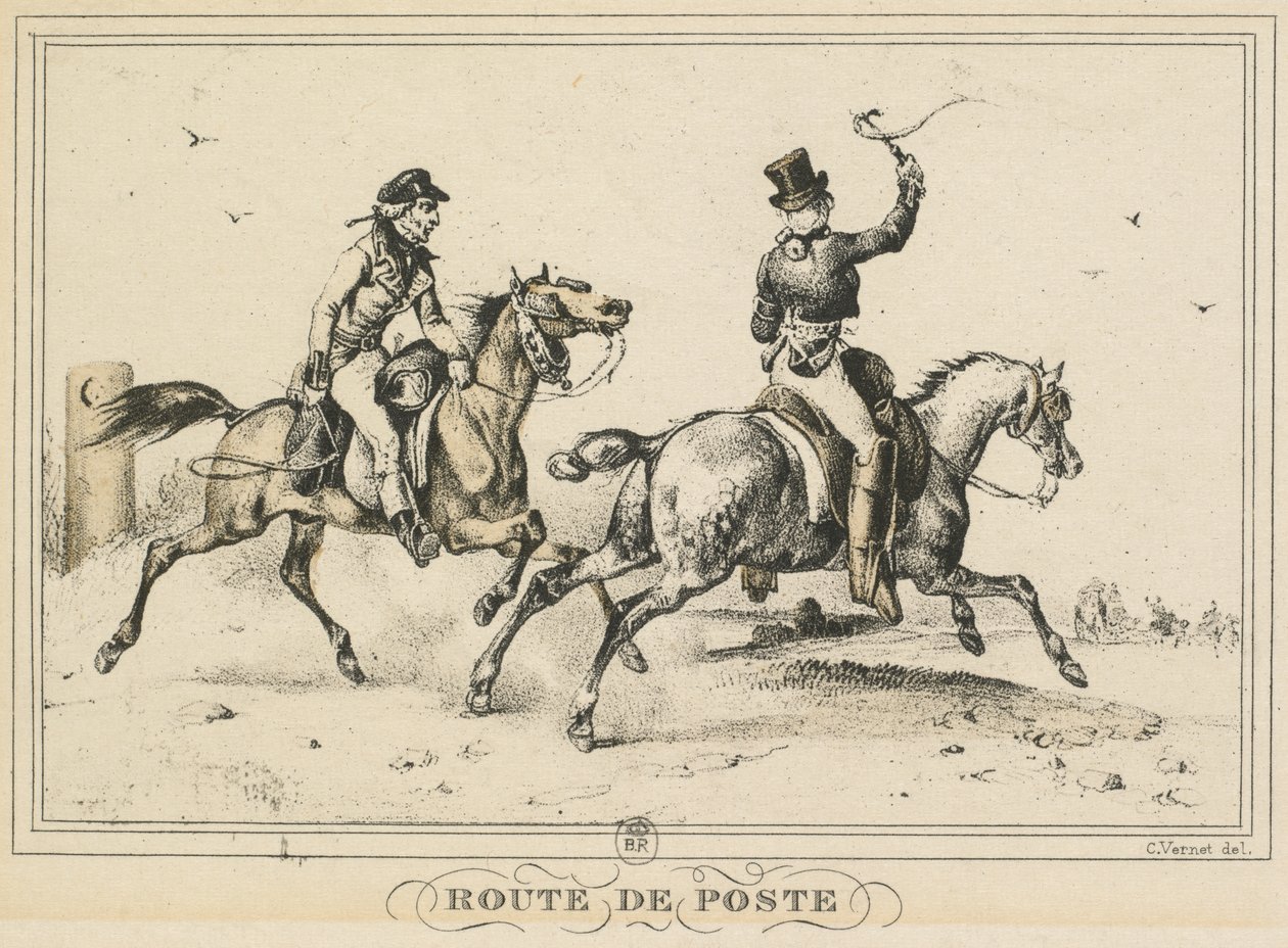 Scenes of Daily Life, Roads and Paths: Mail Route by Carle Vernet