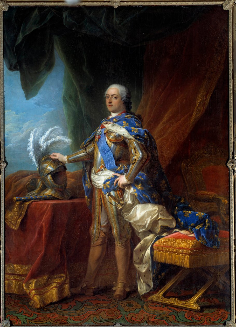 Portrait of Louis XV, King of France by Carle van (studio of) Loo