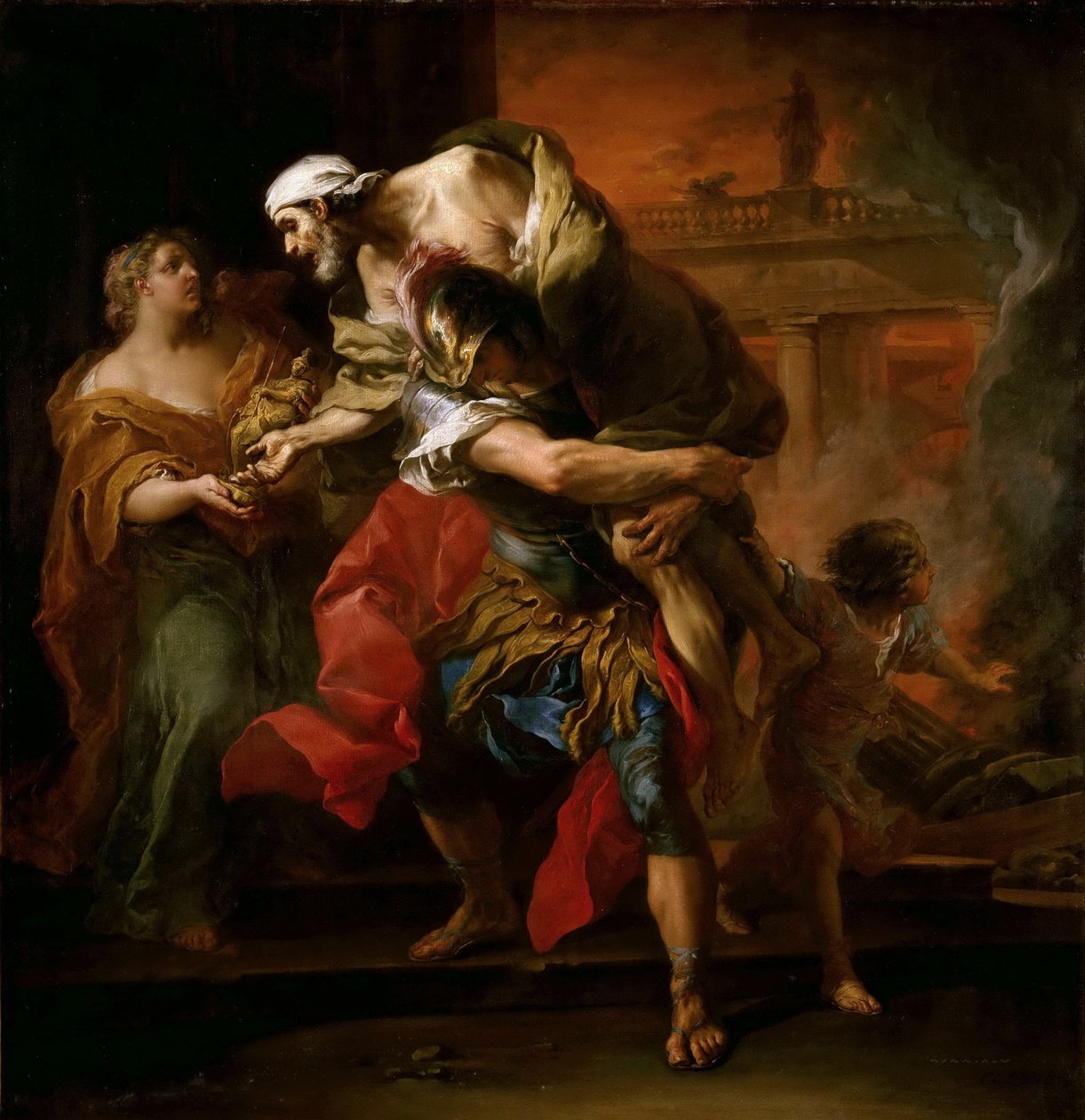 Aeneas Carrying Anchises by Carle van Loo