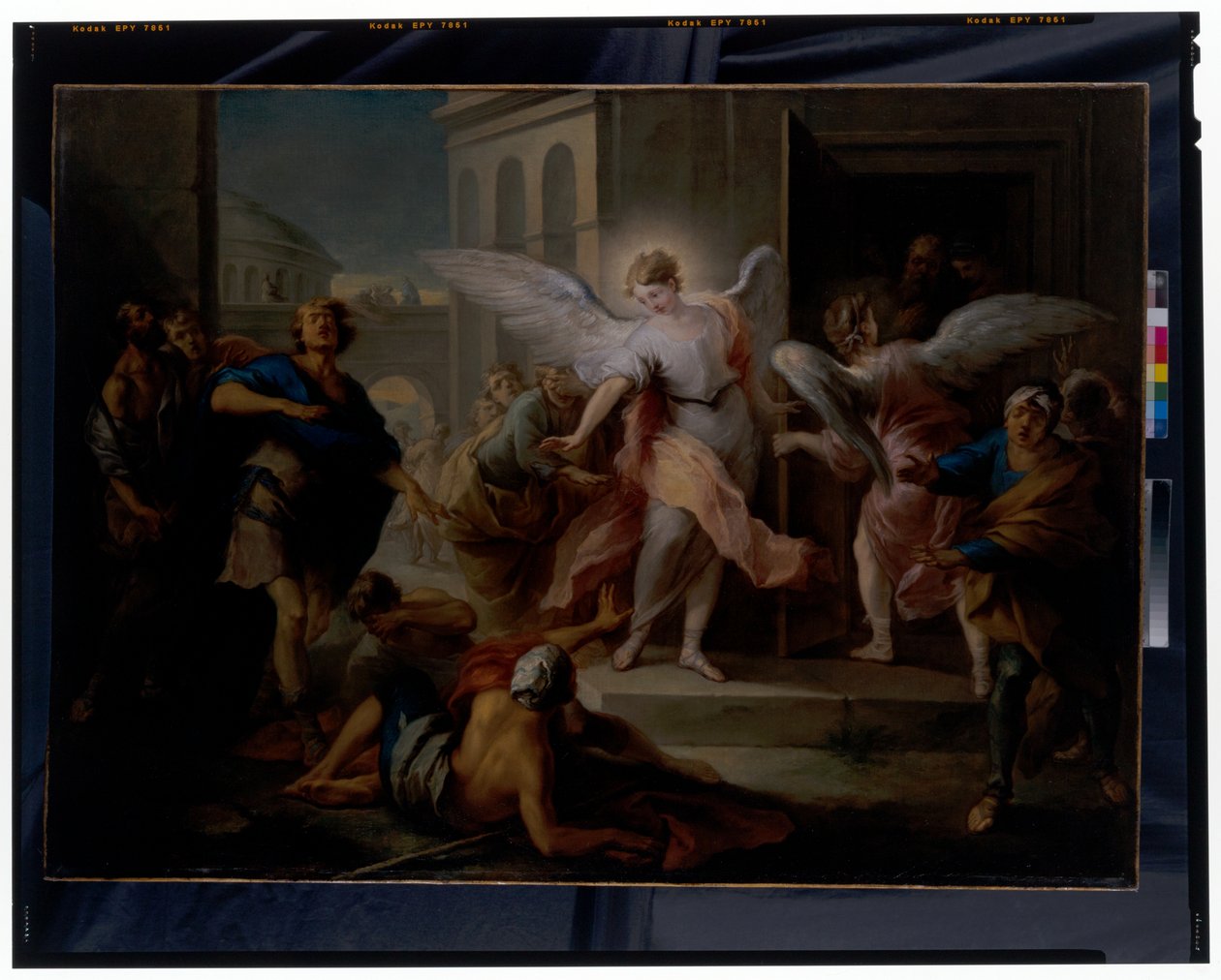 The Blinding of the Inhabitants of Sodom by Carle van Loo