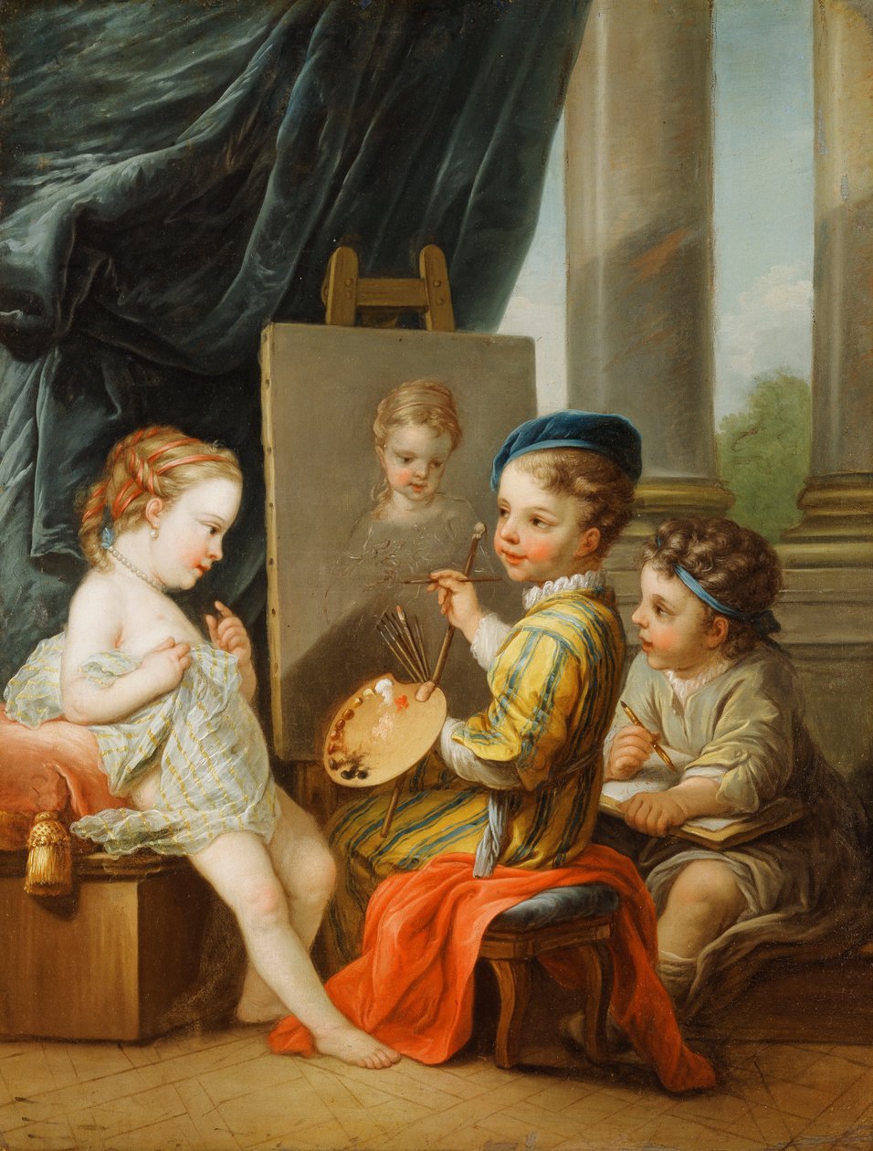 The Four Arts - Painting by Carle van Loo