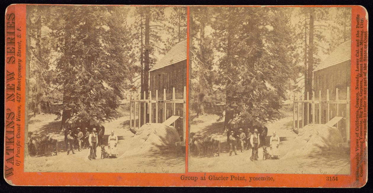 Group at Glacier Point, Yosemite by Carleton E. Watkins