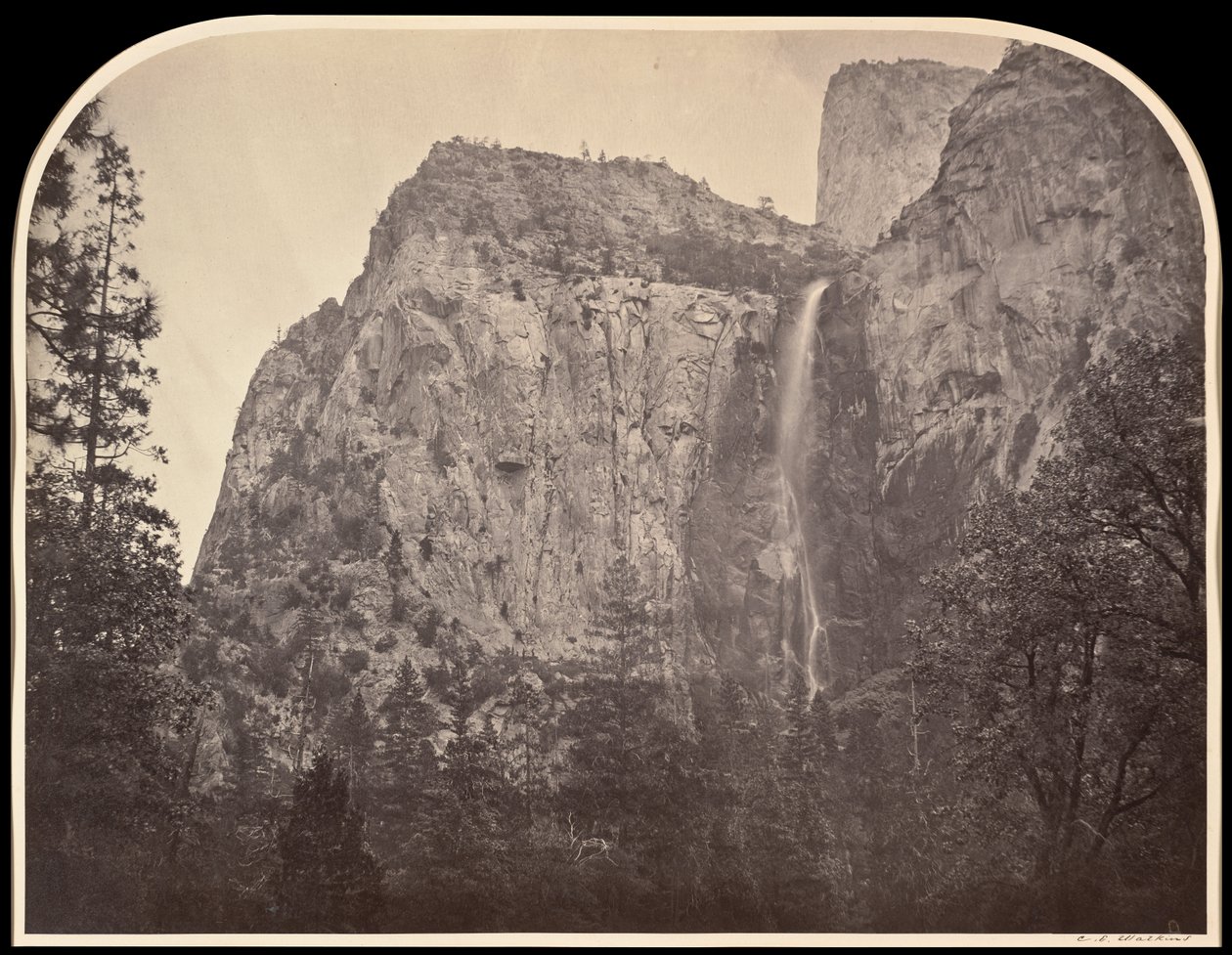 Pohono, Bridal Veil, 900 Feet, Yosemite by Carleton E. Watkins