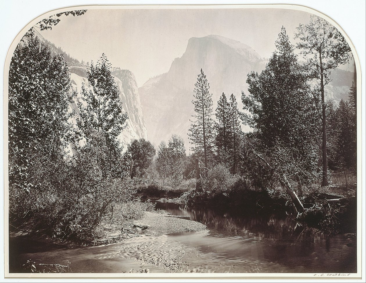 Taysayac, Half Dome, 4967 ft, Yosemite by Carleton E. Watkins